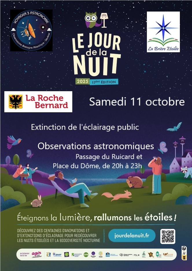 LE JOUR DE LA NUIT
SAMEDI 11 OCTOBRE 2025
OBSERVATIONS ASTRONOMIQUES